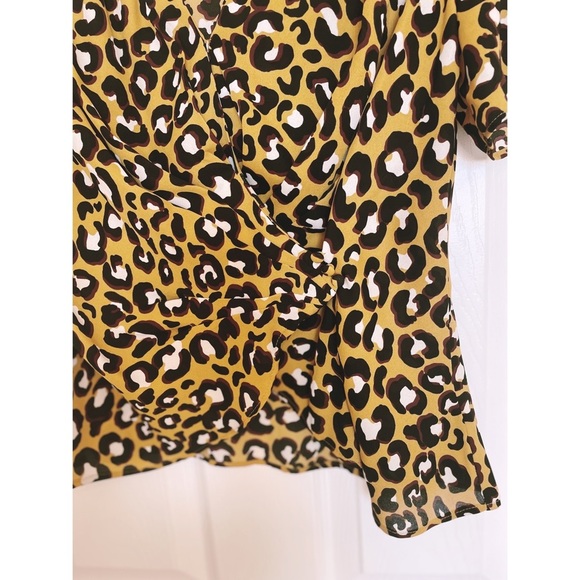 Who What Wear leopard print wrap blouse - Picture 5 of 7